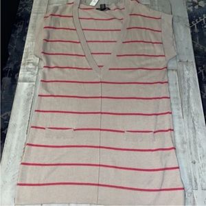 August silk dtriped cap sleeve dress